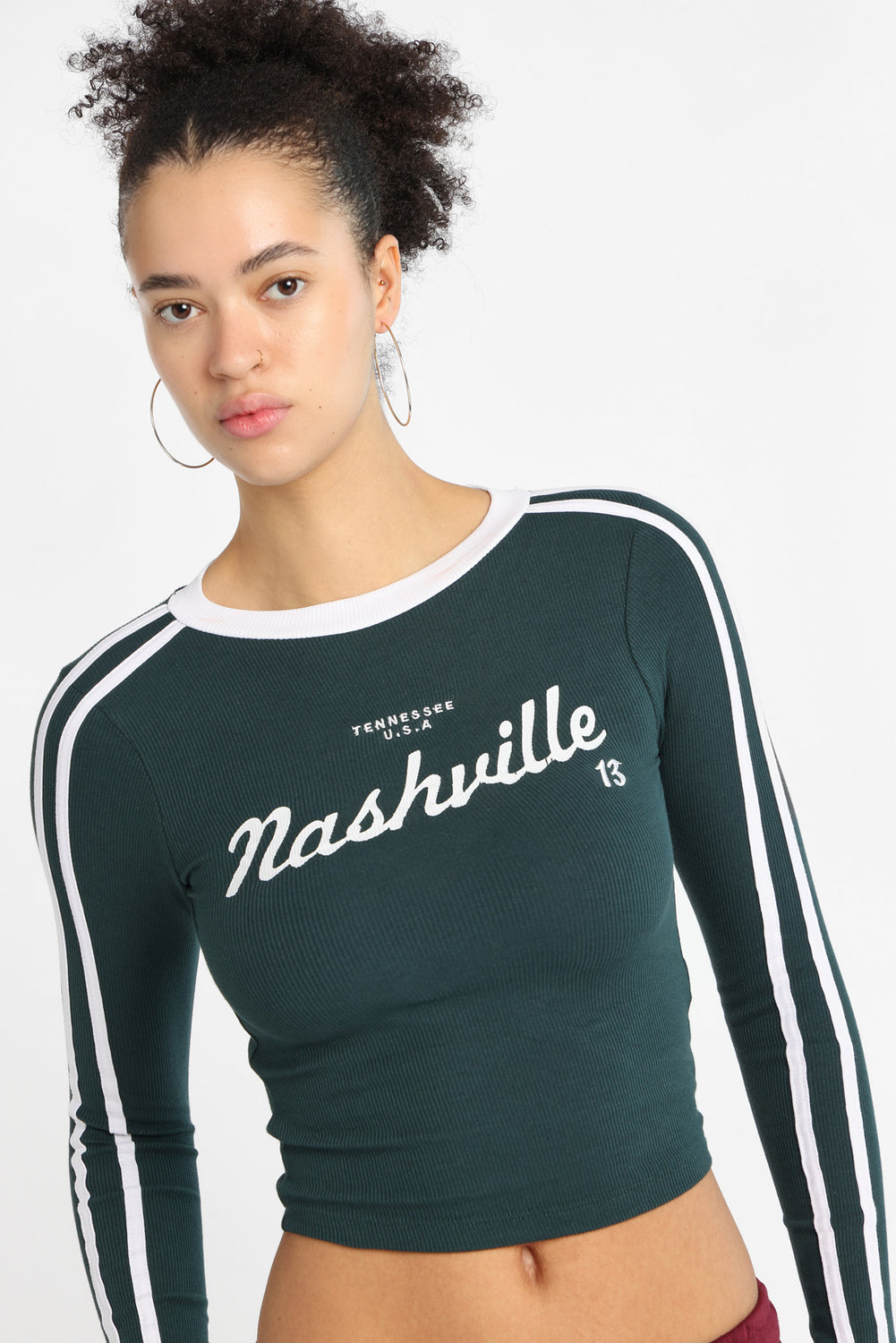 Nashville Graphic Long Sleeve Baby Tee Nashville Graphic Long Sleeve Baby Tee