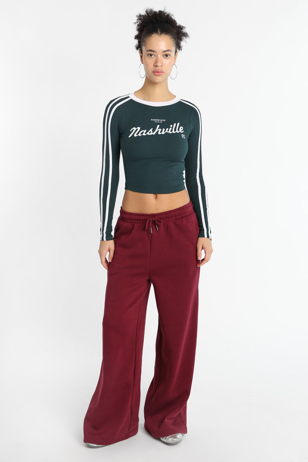 Nashville Graphic Long Sleeve Baby Tee Nashville Graphic Long Sleeve Baby Tee