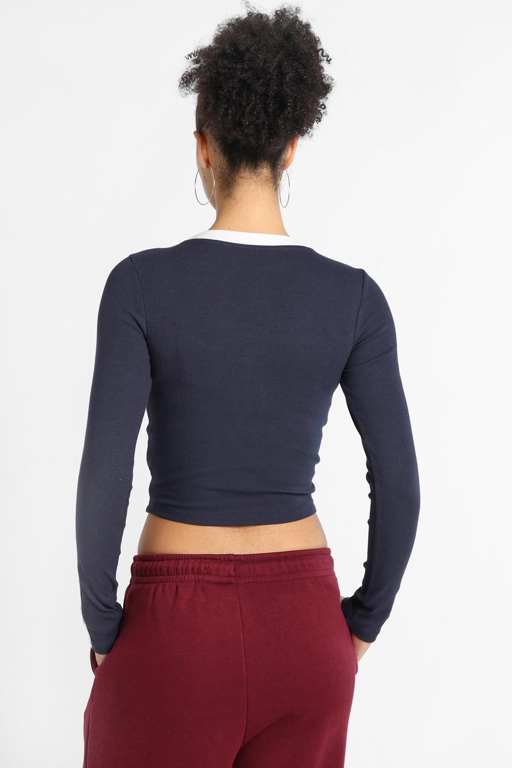 London England 1995 Embroidered Long Sleeve Baby Tee London England 1995 Embroidered Long Sleeve Baby Tee