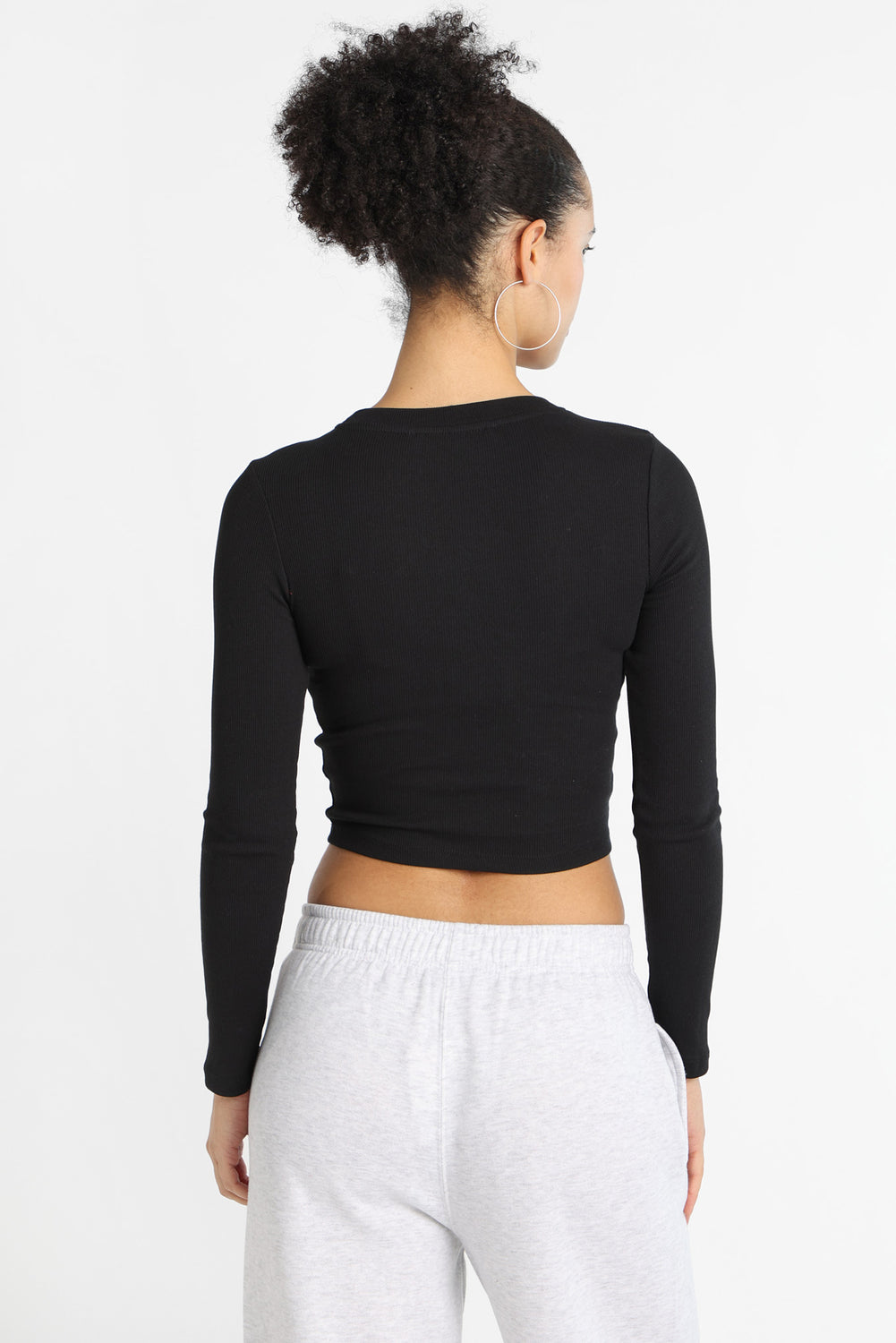 NYC Tree Camouflage Embroidered Long Sleeve Baby Tee NYC Tree Camouflage Embroidered Long Sleeve Baby Tee