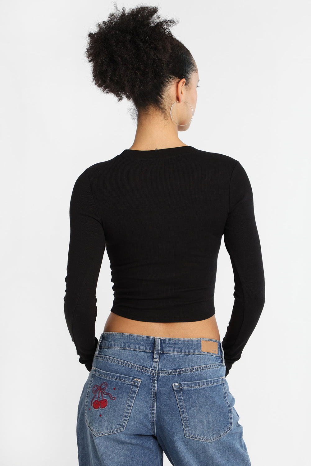 T-shirt ajusté à manches longues imprimé Lucky Me T-shirt ajusté à manches longues imprimé Lucky Me