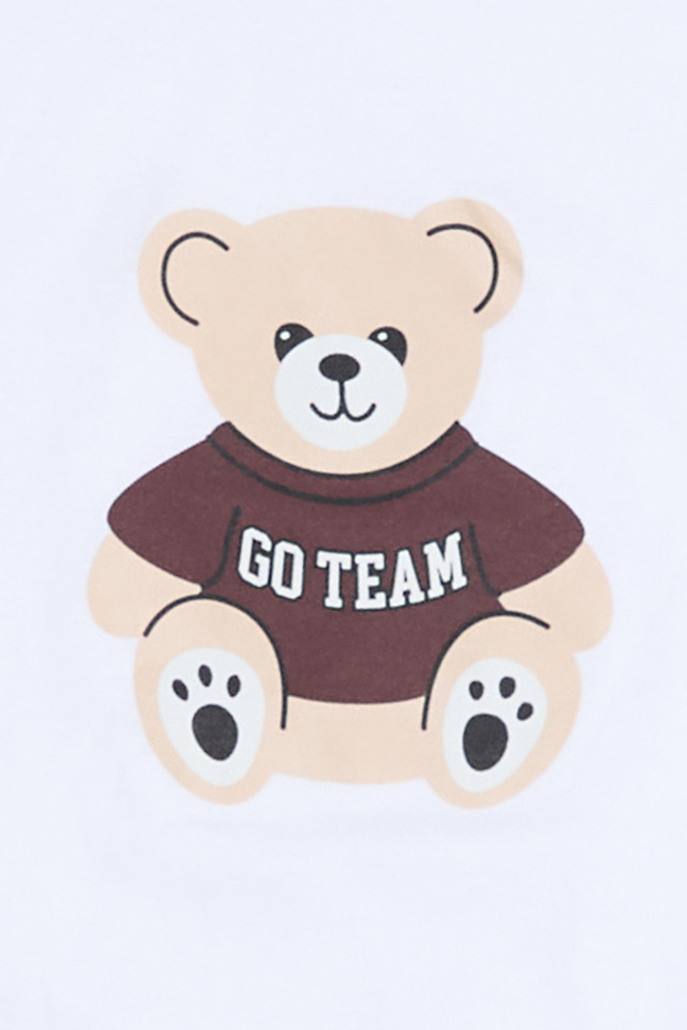 Go Team Teddy Bear Boyfriend Graphic Tee Go Team Teddy Bear Boyfriend Graphic Tee