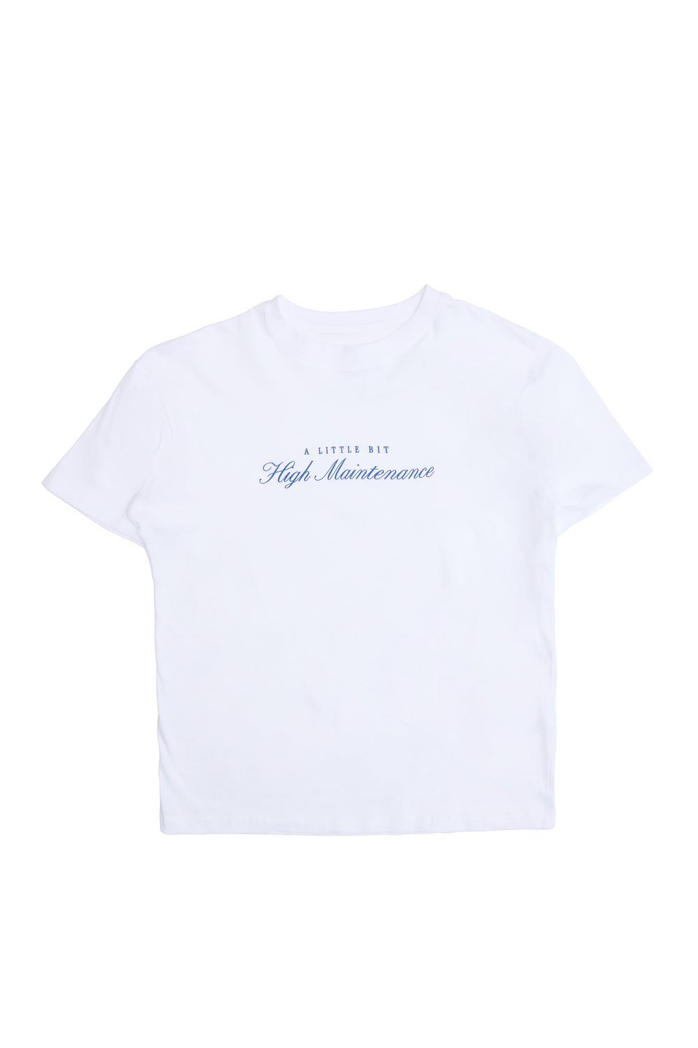 T-shirt imprimé A Little Bit High Maintenance Blanc