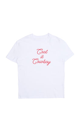 T-shirt coupe boyfriend imprimé Cool It Cowboy