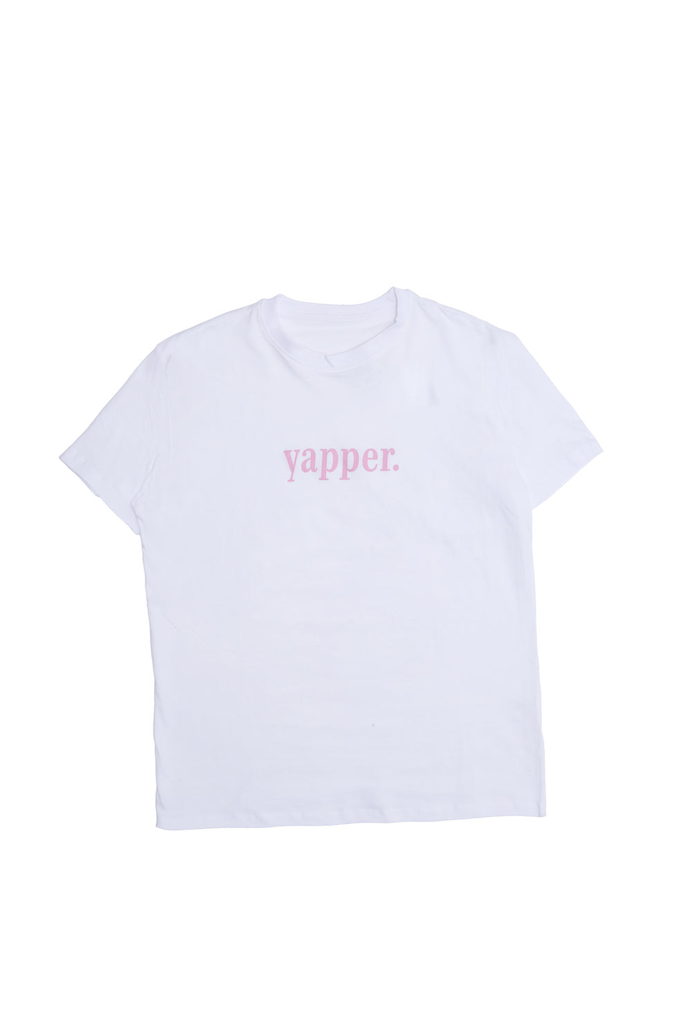 T-shirt coupe boyfriend imprimé Yapper White