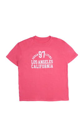 T-shirt coupe boyfriend imprimé Los Angeles California