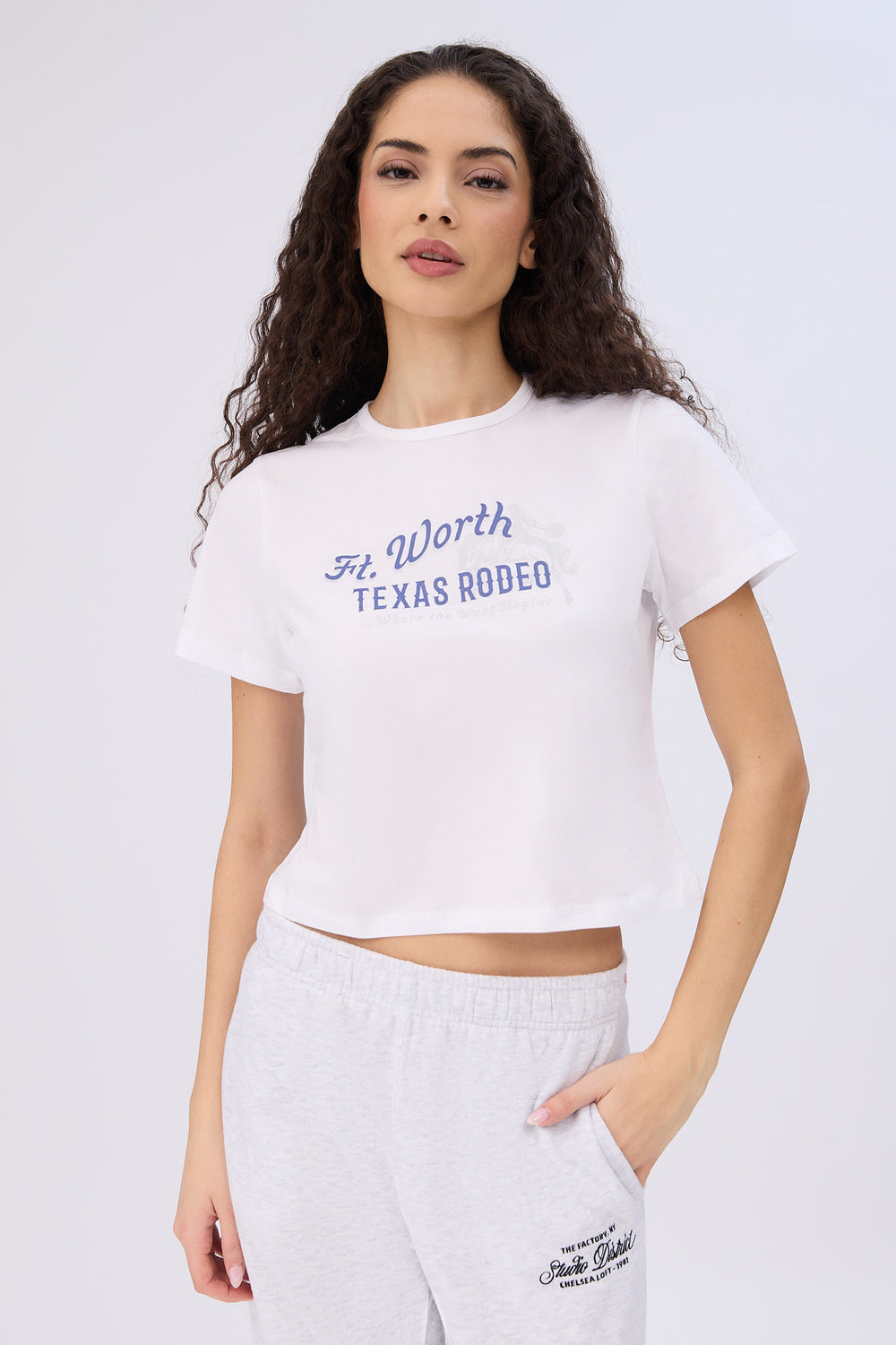 Fort Worth Texas Graphic Baby Tee Fort Worth Texas Graphic Baby Tee