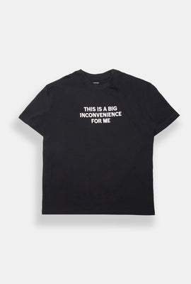T-shirt boyfriend imprimé This Is A Big Inconvenience For Me