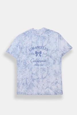 T-shirt boyfriend imprimé camouflage arbre Los Angeles California