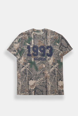 T-shirt boyfriend imprimé camouflage arbre 1993 Athletics