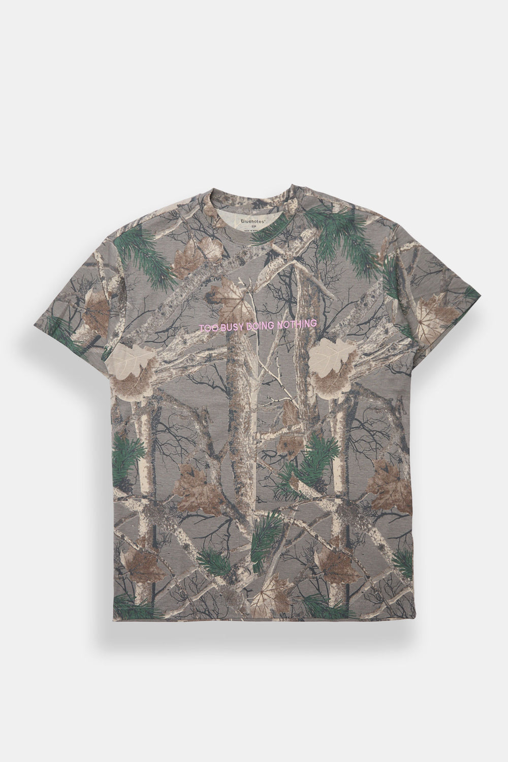 T-shirt boyfriend imprimé camouflage arbre Too Busy Doing Nothing T-shirt boyfriend imprimé camouflage arbre Too Busy Doing Nothing