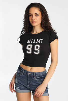 T-shirt ajusté imprimé Miami 99