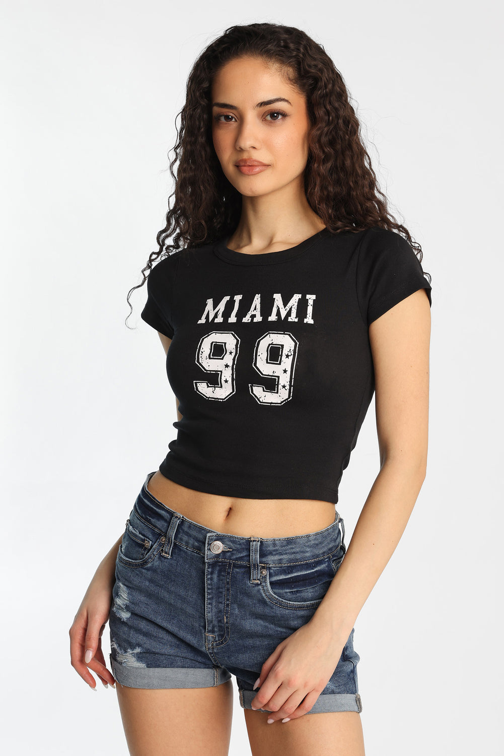 T-shirt ajusté imprimé Miami 99 T-shirt ajusté imprimé Miami 99