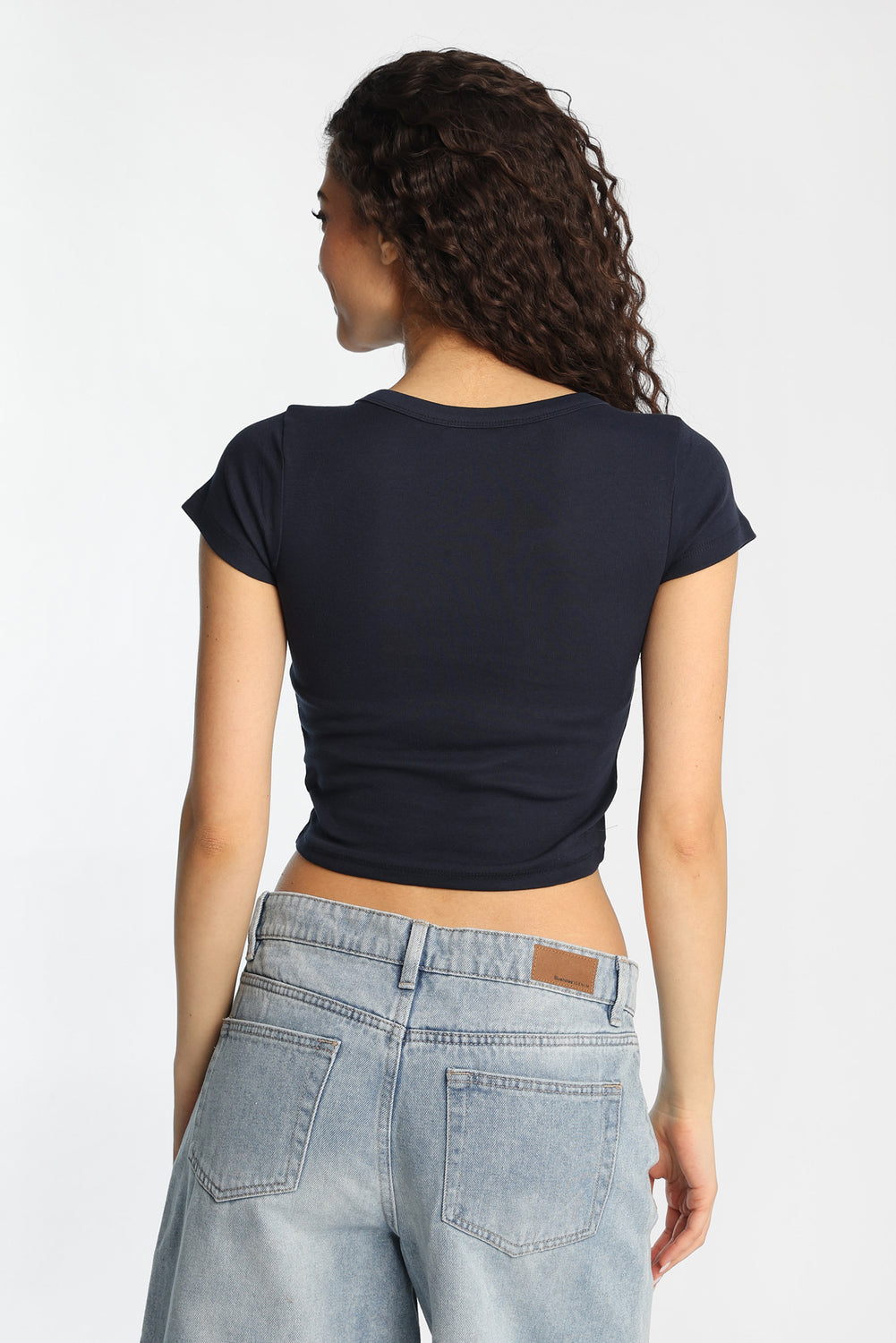 T-shirt ajusté imprimé boucles T-shirt ajusté imprimé boucles