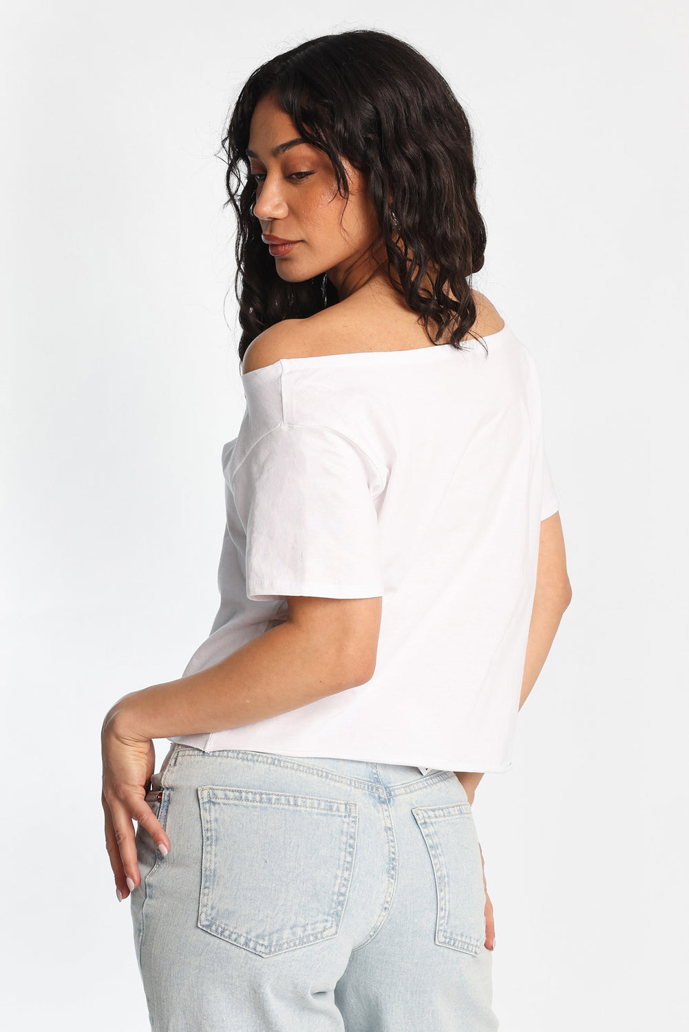 Maine Off-Shoulder Short Sleeve Tee Maine Off-Shoulder Short Sleeve Tee