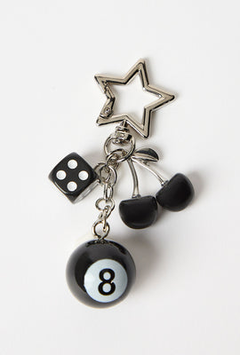 Good Luck Casino Metal Bag Charm