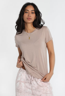 T-shirt décontracté à col ras du cou