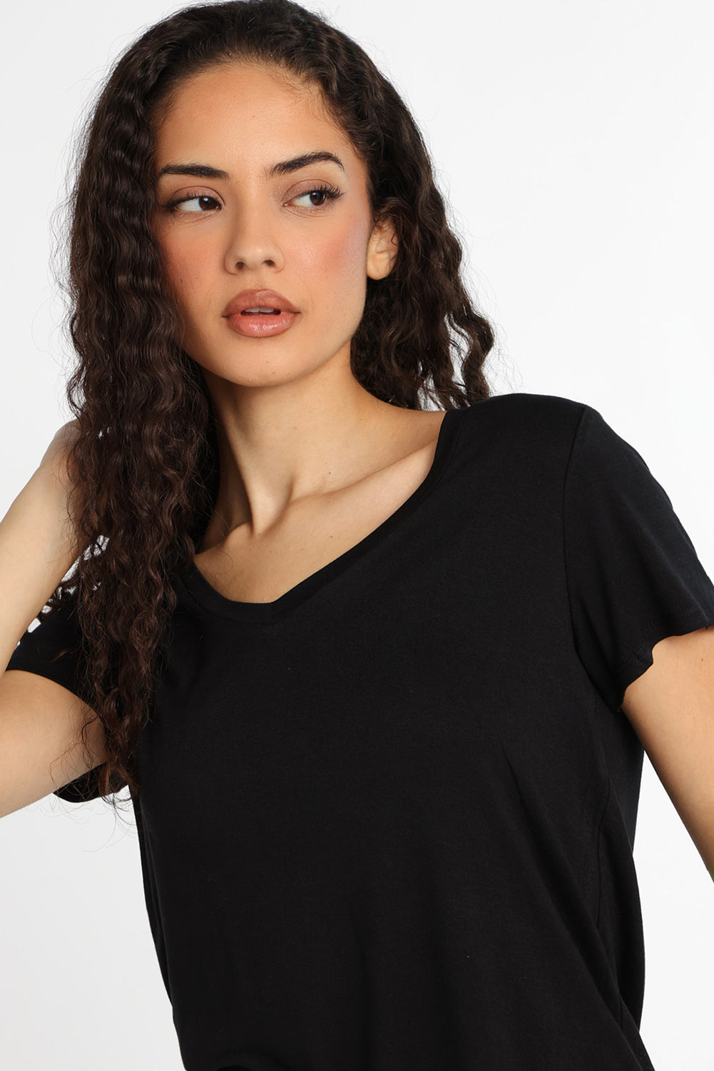 T-shirt décontracté à col en V T-shirt décontracté à col en V