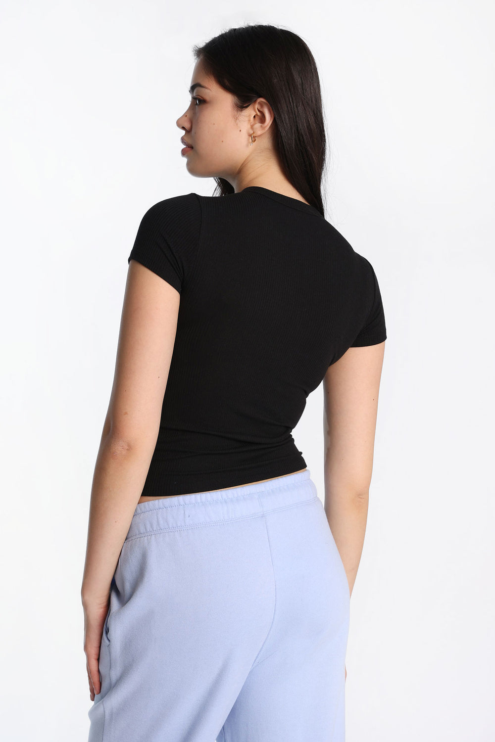 Short Sleeve Crew Neck Longline Tee Short Sleeve Crew Neck Longline Tee