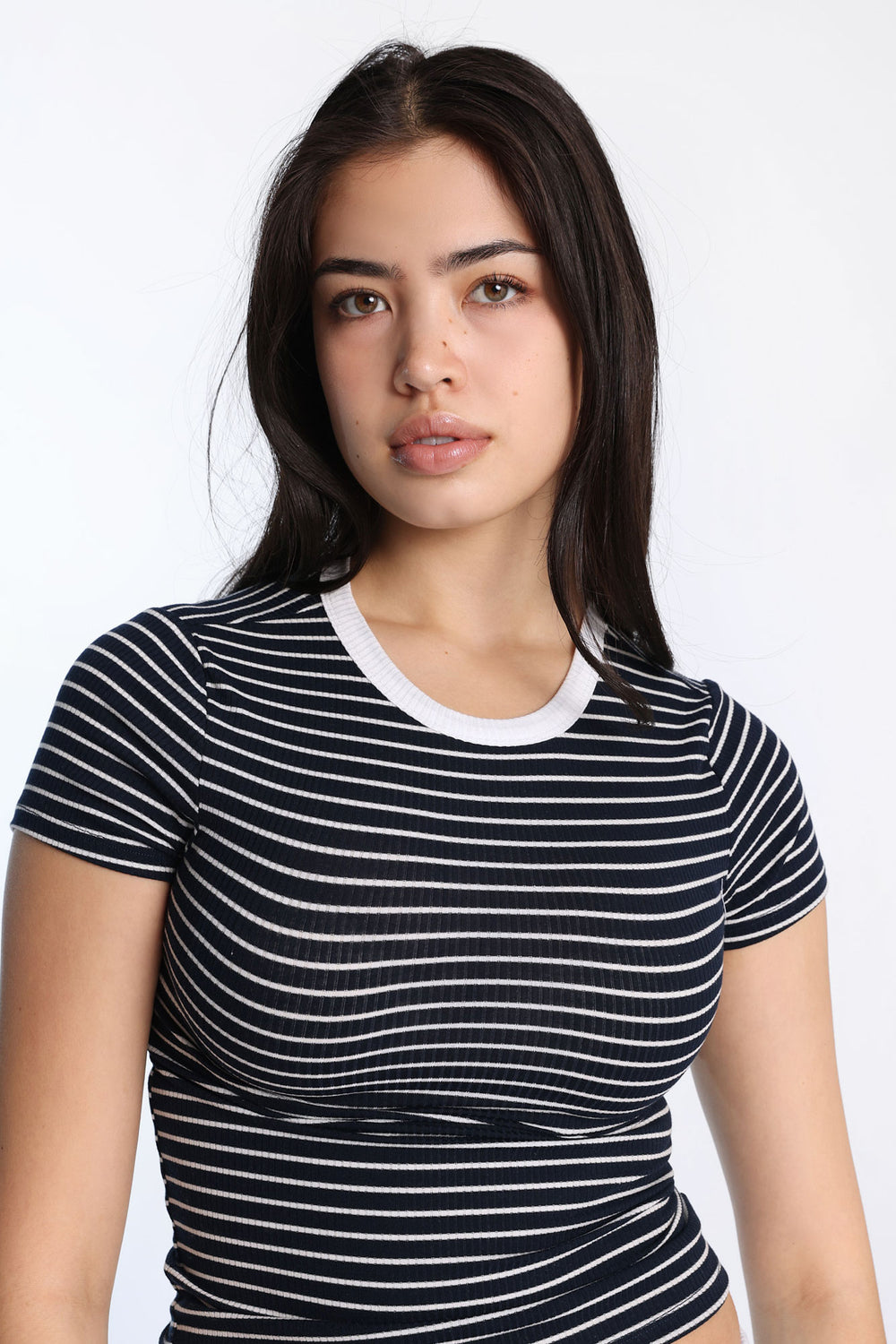 Short Sleeve Crew Neck Longline Tee Short Sleeve Crew Neck Longline Tee