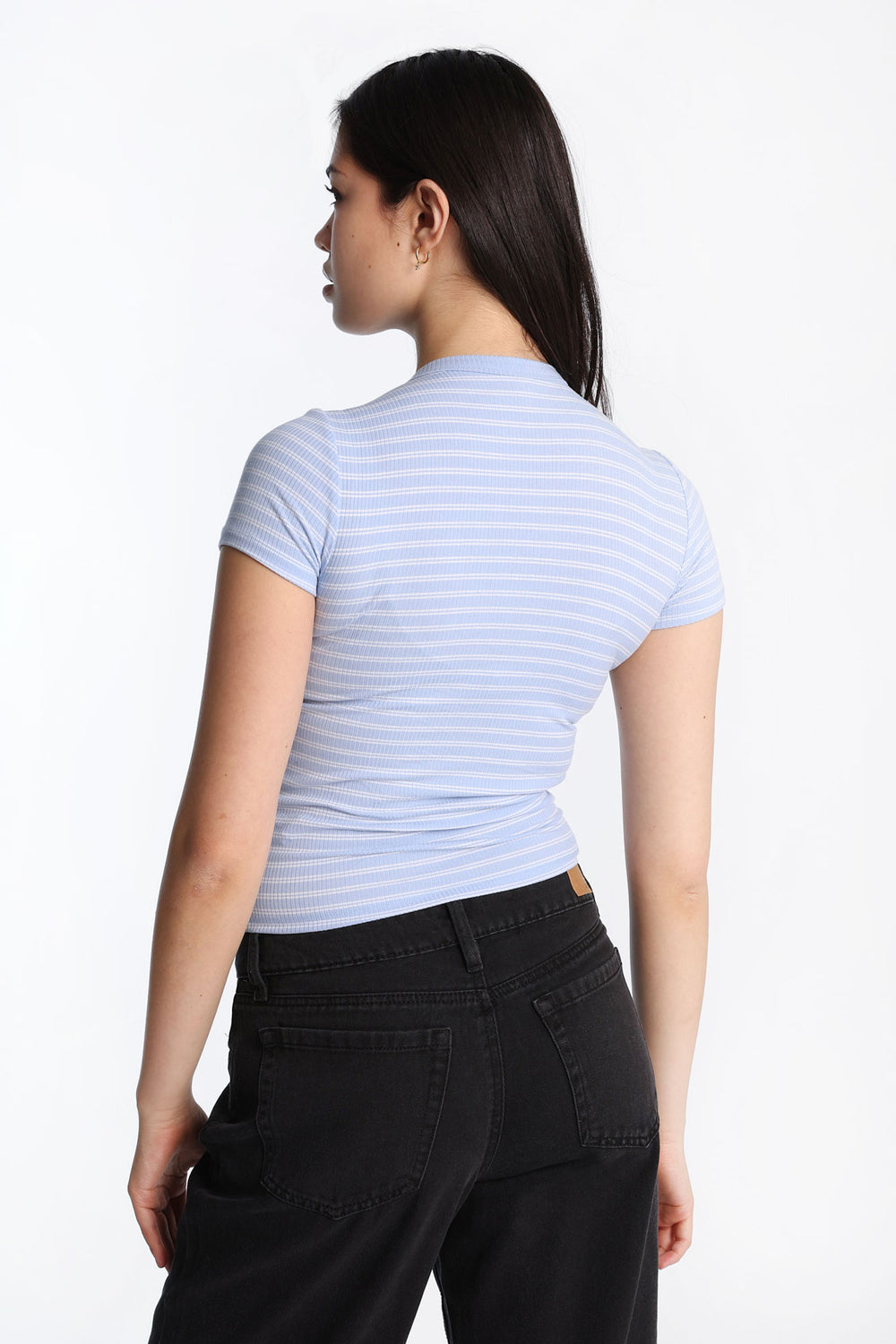 Short Sleeve Crew Neck Longline Tee Short Sleeve Crew Neck Longline Tee