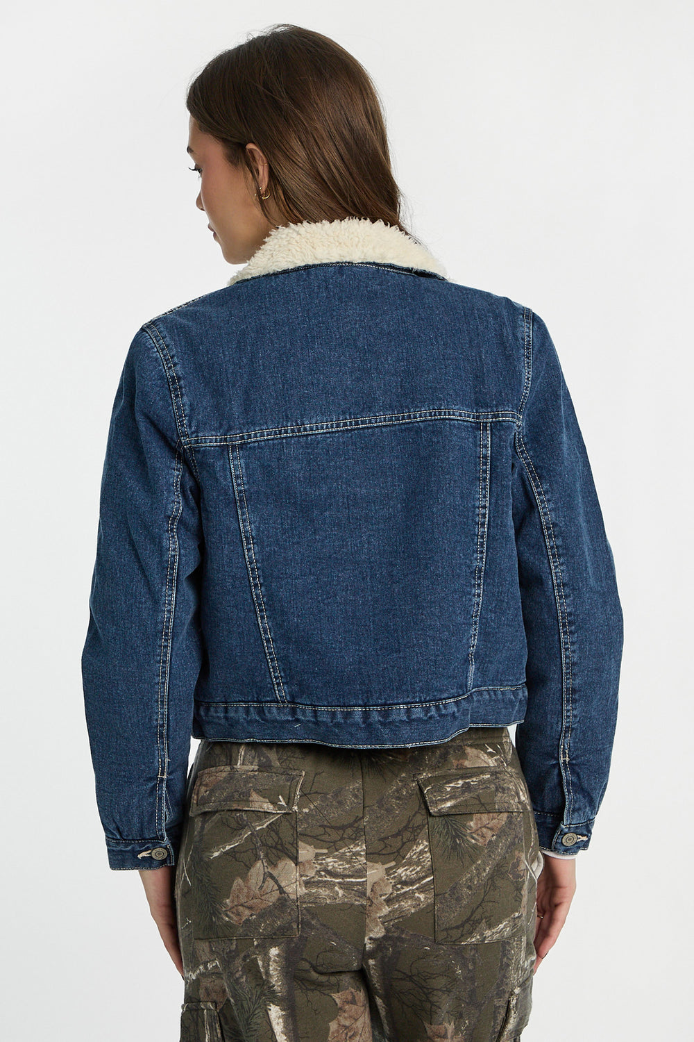 Sherpa-Lined Denim Jacket Sherpa-Lined Denim Jacket