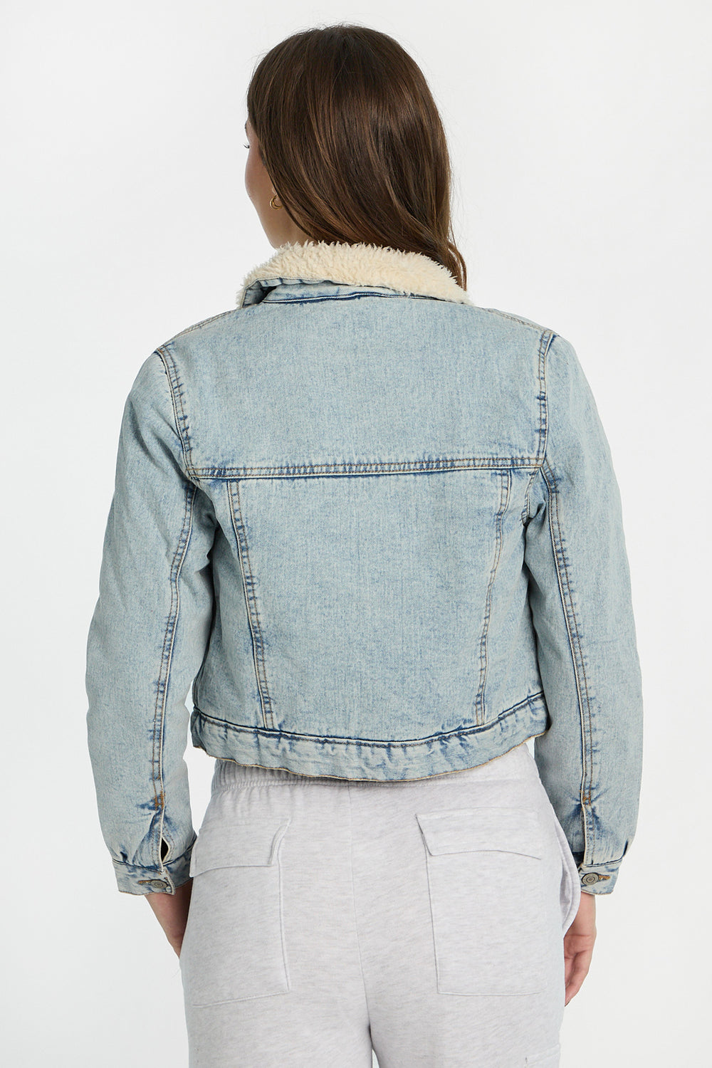 Veste en denim doublée sherpa Veste en denim doublée sherpa