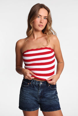 Bustier en tricot style-crochet