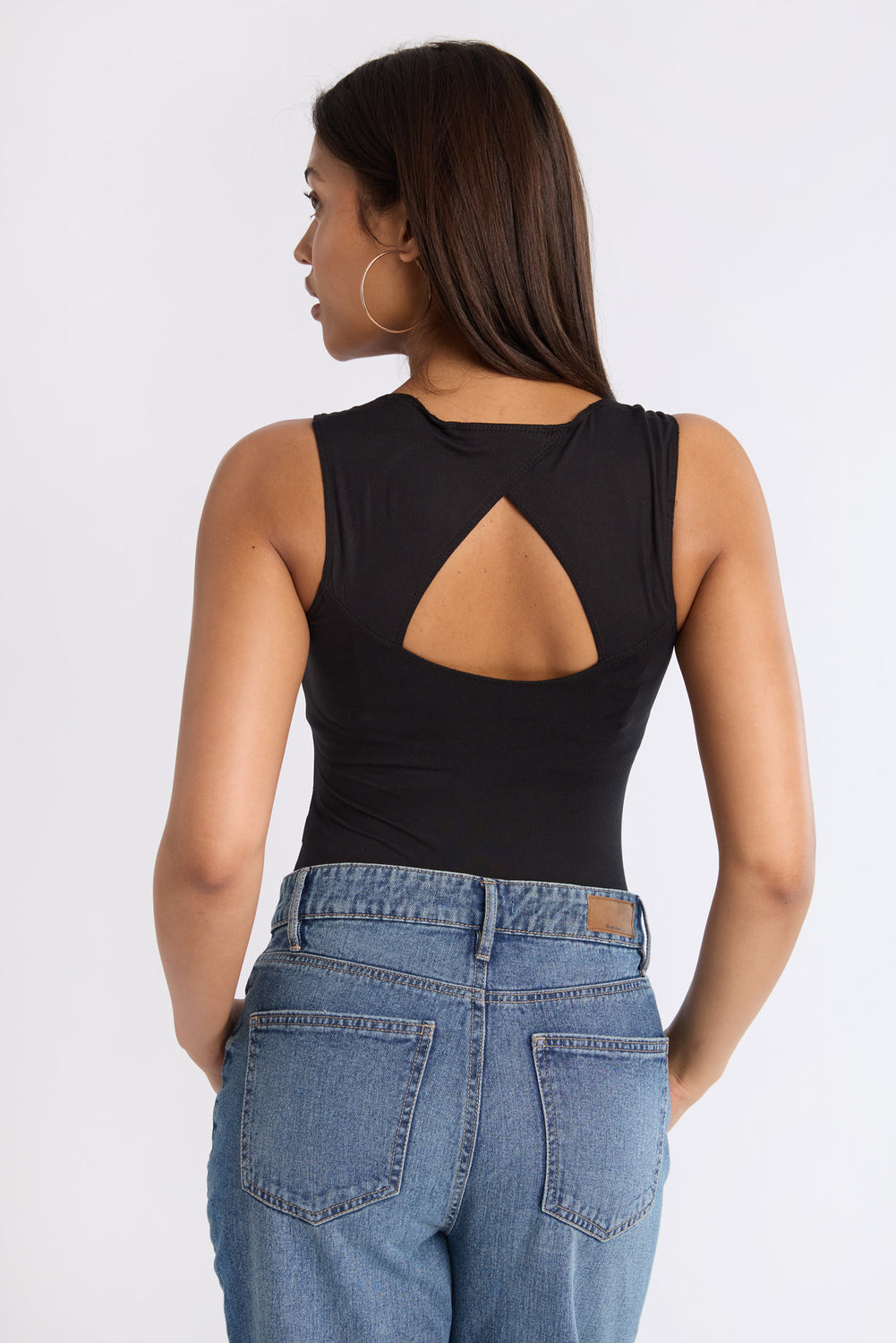 Square-Neck Open-Back Bodysuit Square-Neck Open-Back Bodysuit