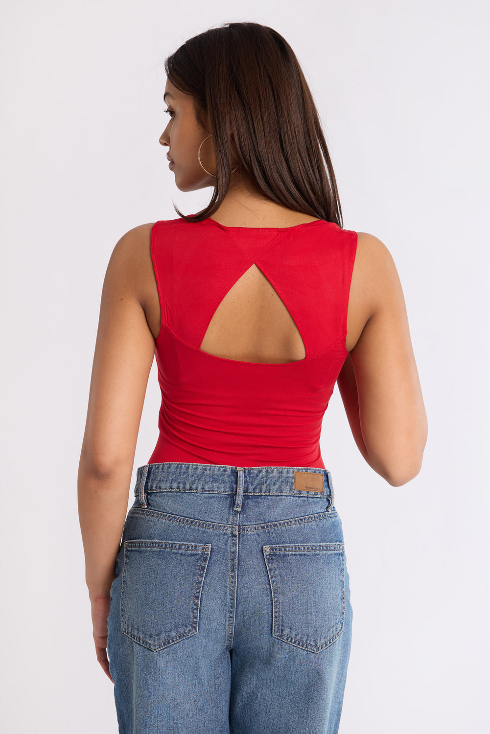 Square-Neck Open-Back Bodysuit Square-Neck Open-Back Bodysuit