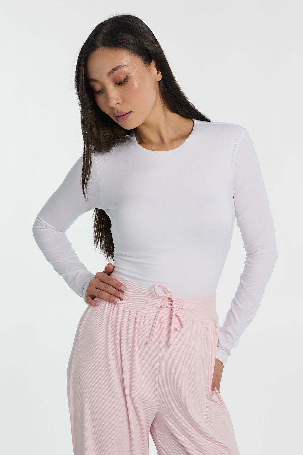 Super Soft Long Sleeve Crew Neck Bodysuit Super Soft Long Sleeve Crew Neck Bodysuit