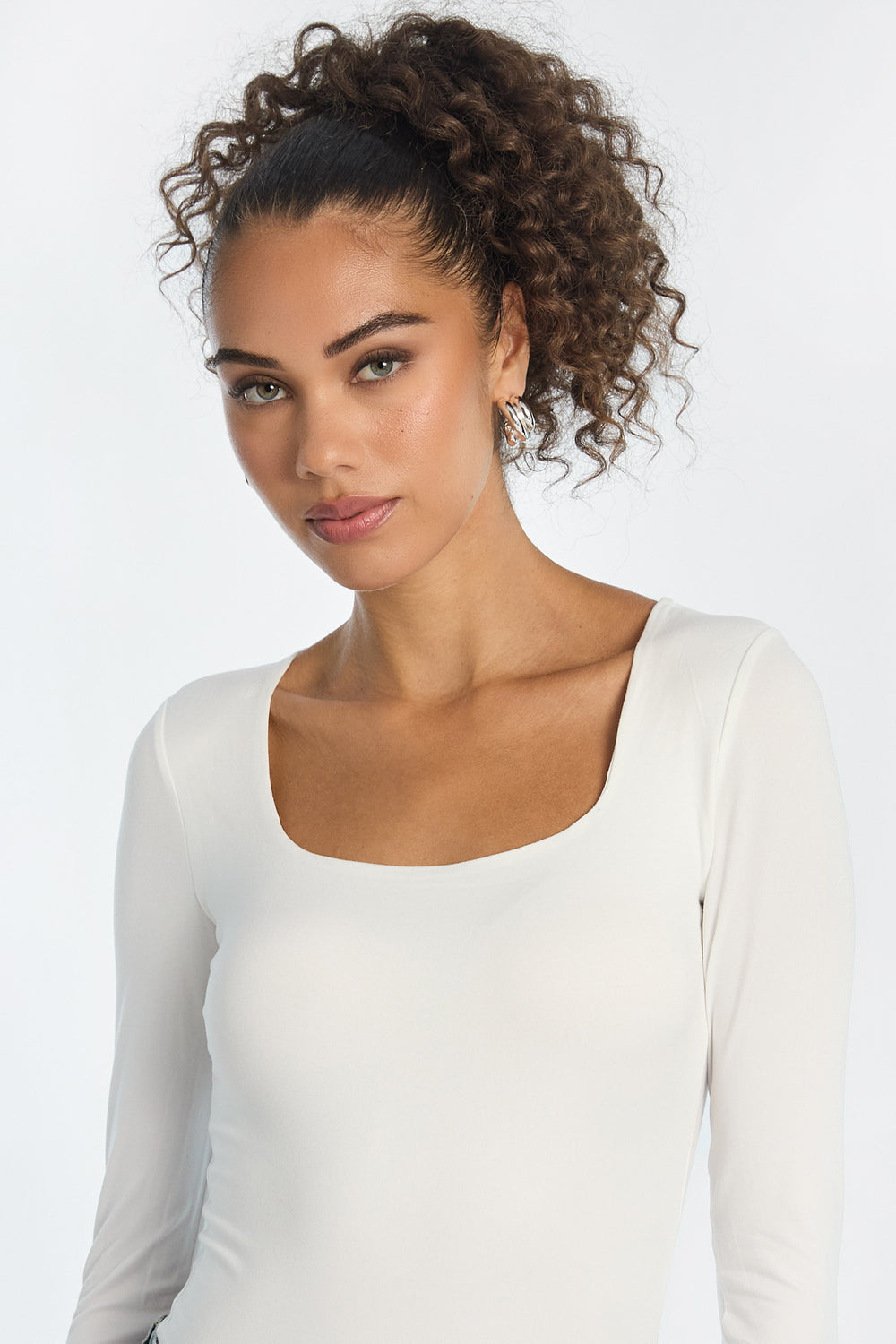 Super Soft Long Sleeve Square Neck Bodysuit Super Soft Long Sleeve Square Neck Bodysuit