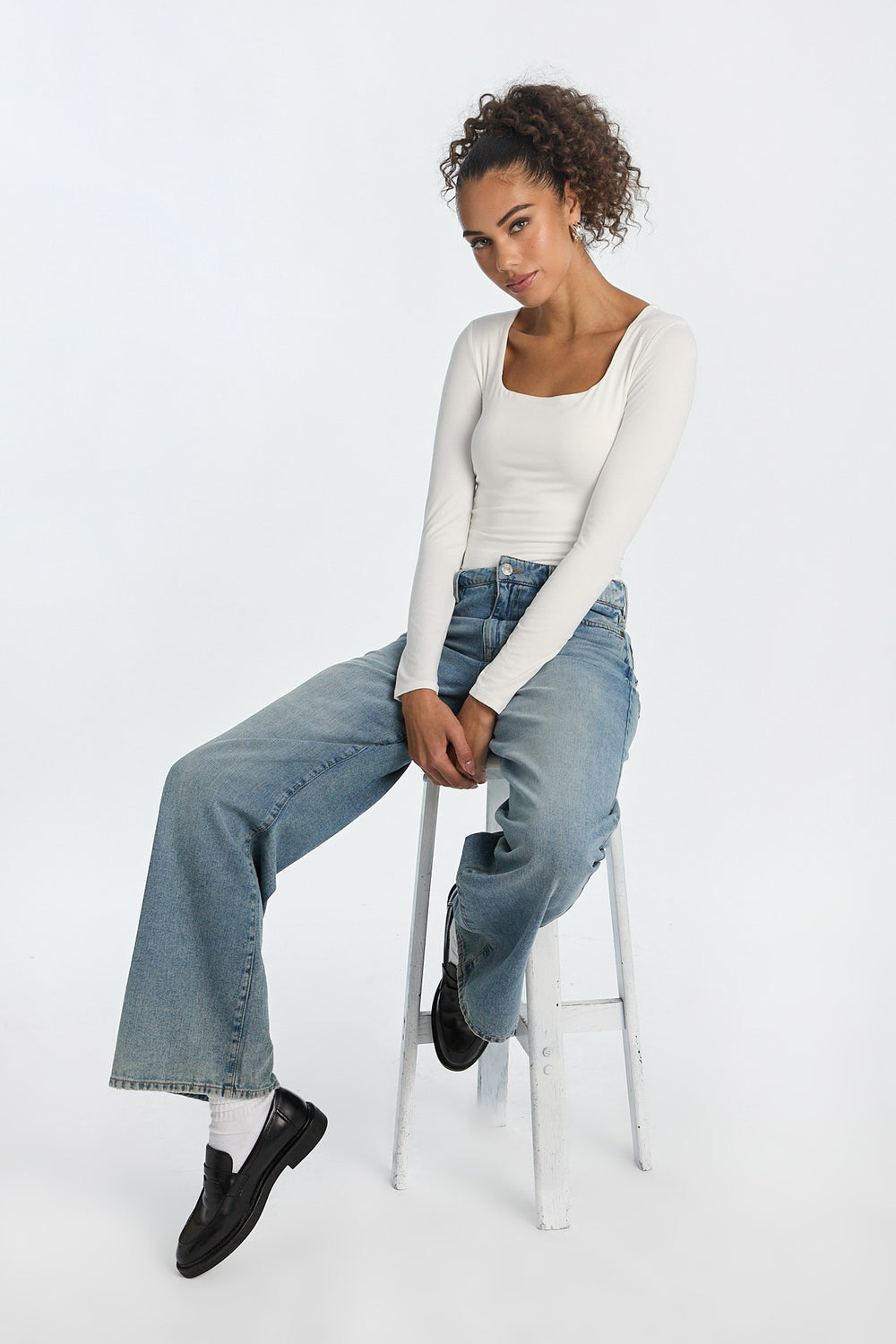 Super Soft Long Sleeve Square Neck Bodysuit Super Soft Long Sleeve Square Neck Bodysuit