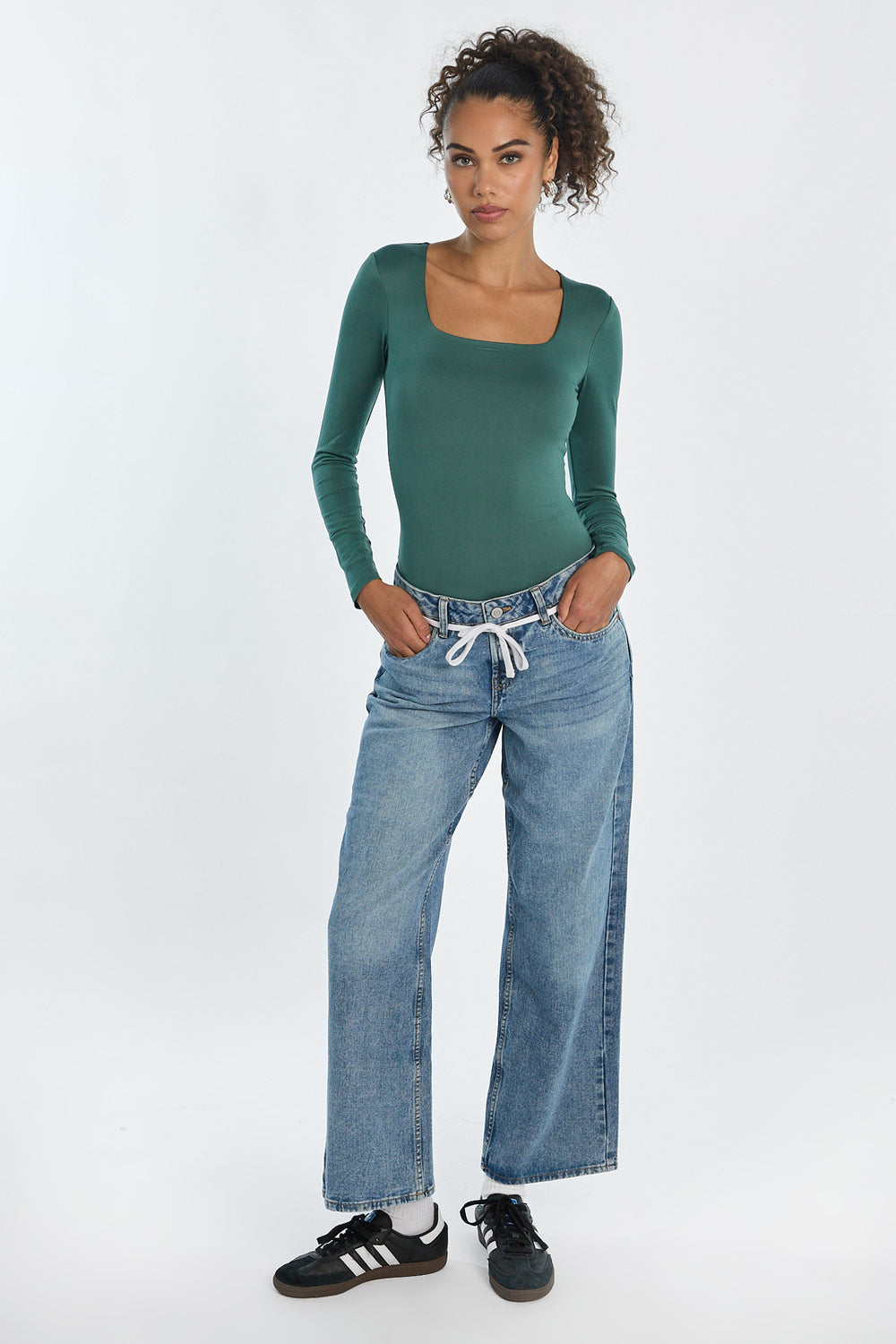 Super Soft Long Sleeve Square Neck Bodysuit Super Soft Long Sleeve Square Neck Bodysuit