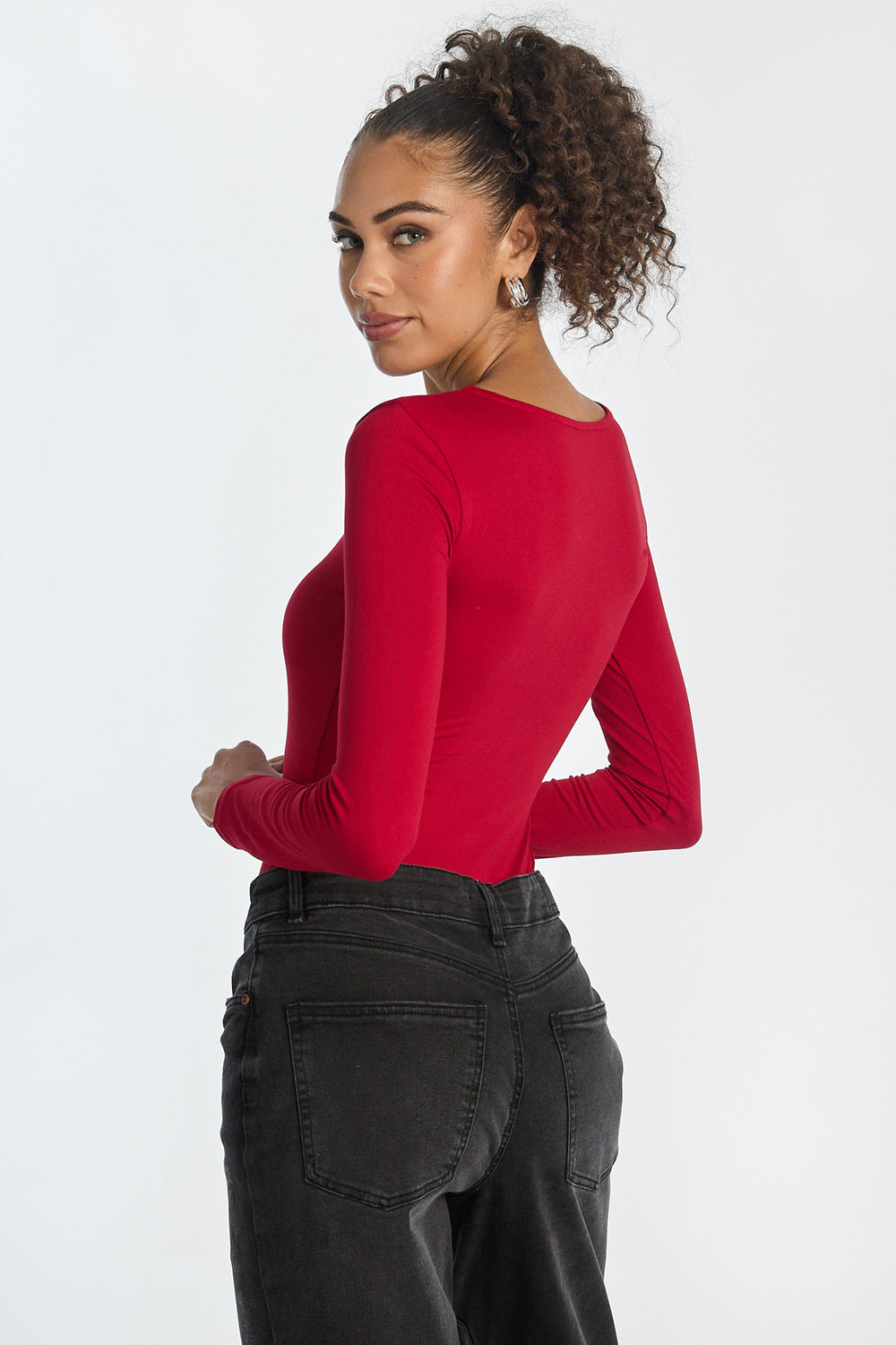 Super Soft Long Sleeve Square Neck Bodysuit Super Soft Long Sleeve Square Neck Bodysuit