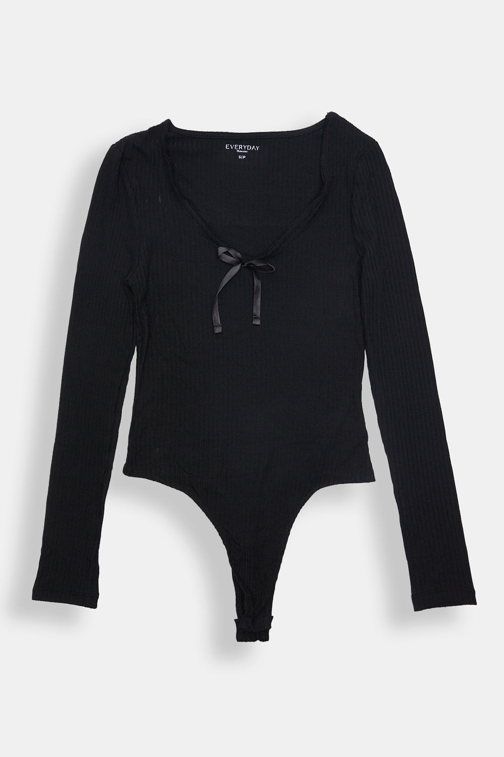 Ribbed Knit Long Sleeve V-Neck Bodysuit Ribbed Knit Long Sleeve V-Neck Bodysuit