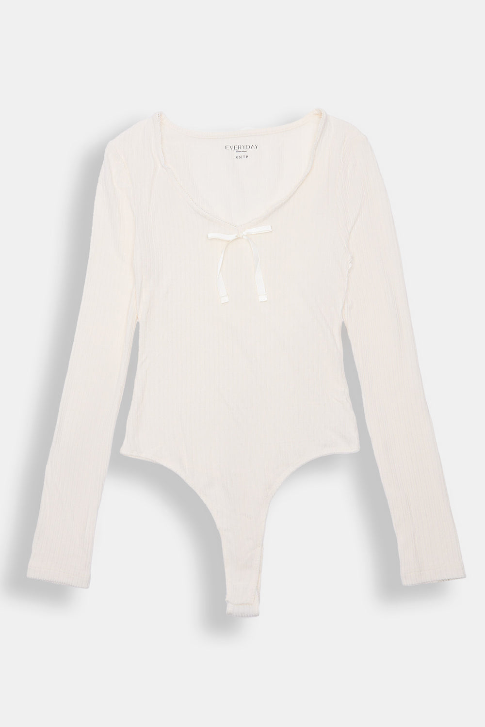 Ribbed Knit Long Sleeve V-Neck Bodysuit Ribbed Knit Long Sleeve V-Neck Bodysuit