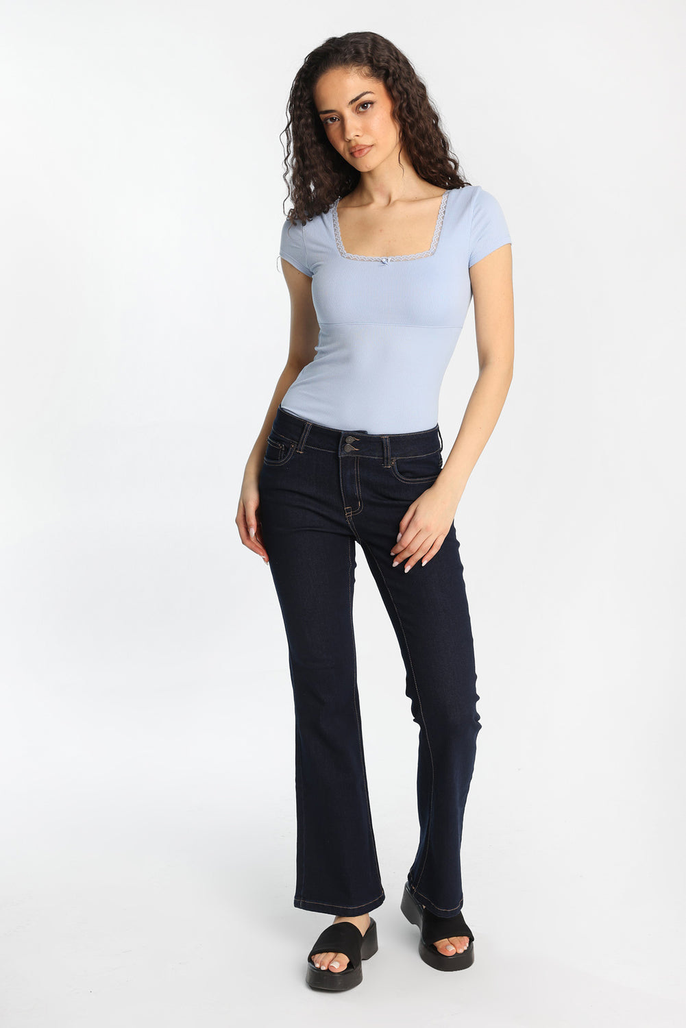 Super Soft Short Sleeve Square Neck Bodysuit Super Soft Short Sleeve Square Neck Bodysuit