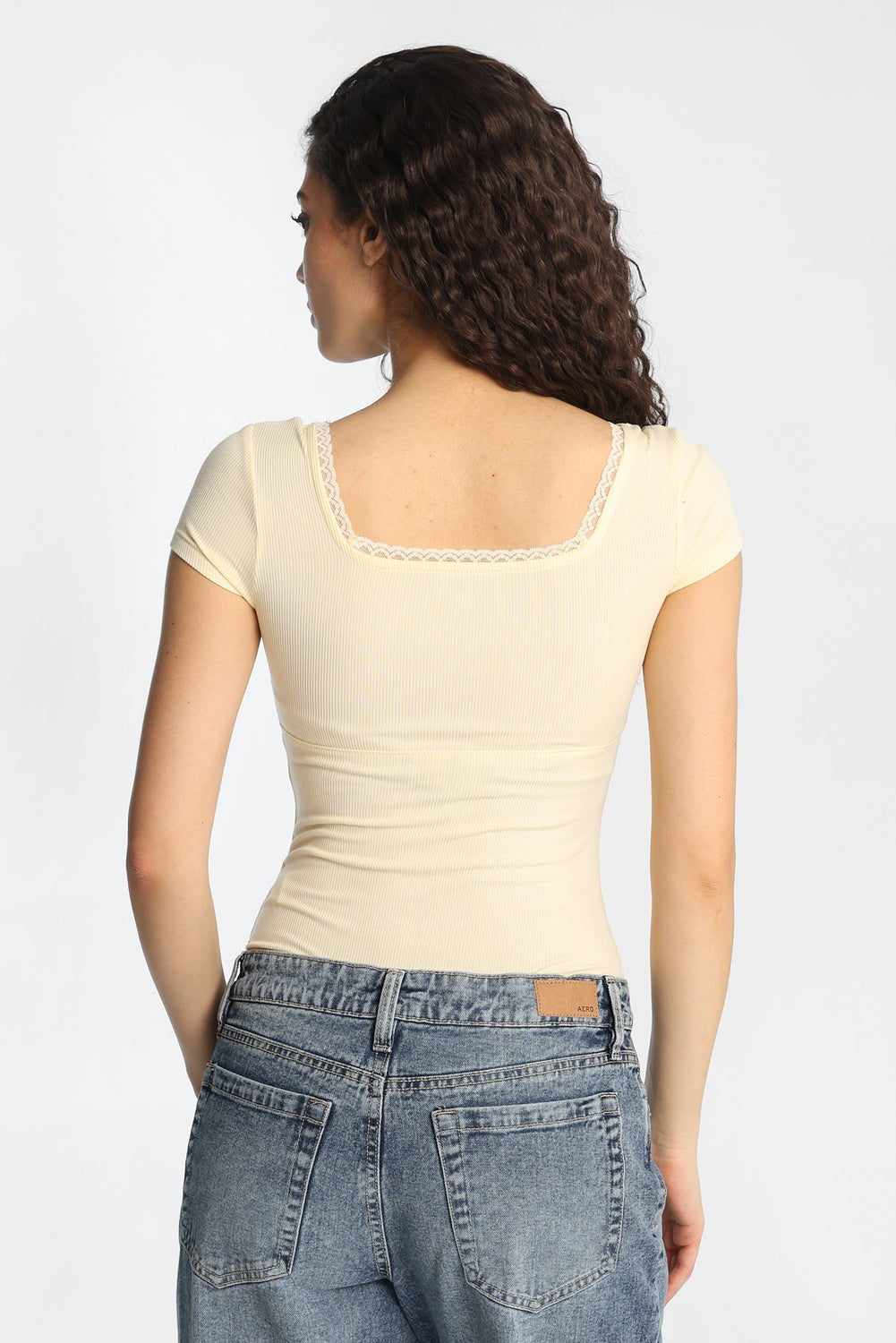 Body à manches courtes et col carré ultra doux Body à manches courtes et col carré ultra doux