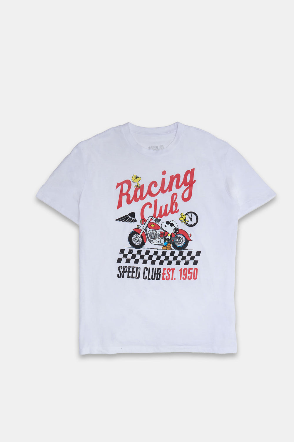 T-shirt coupe boyfriend imprimé Racing Club Snoopy T-shirt coupe boyfriend imprimé Racing Club Snoopy