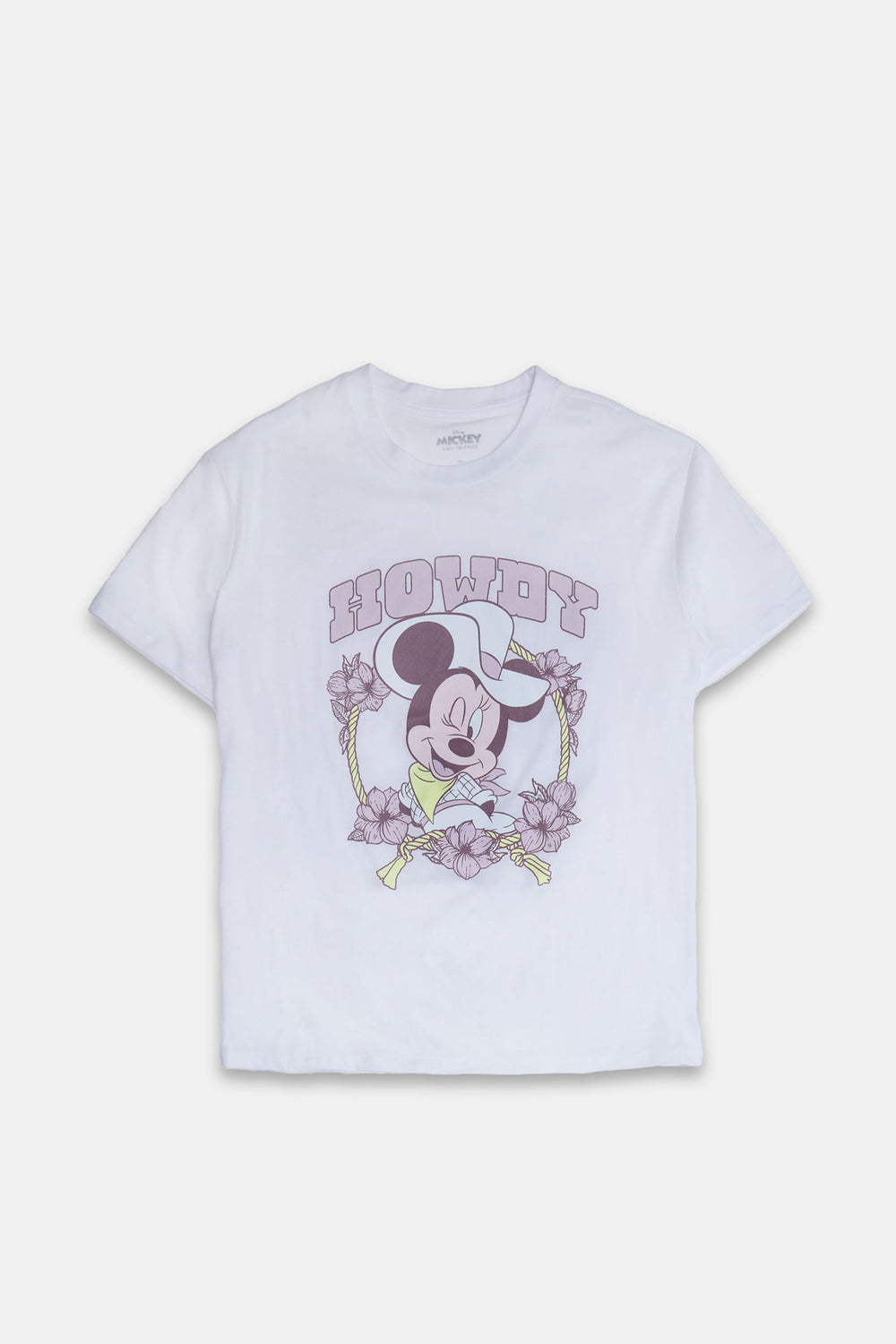 T-shirt coupe boyfriend imprimé Howdy Minnie Mouse T-shirt coupe boyfriend imprimé Howdy Minnie Mouse