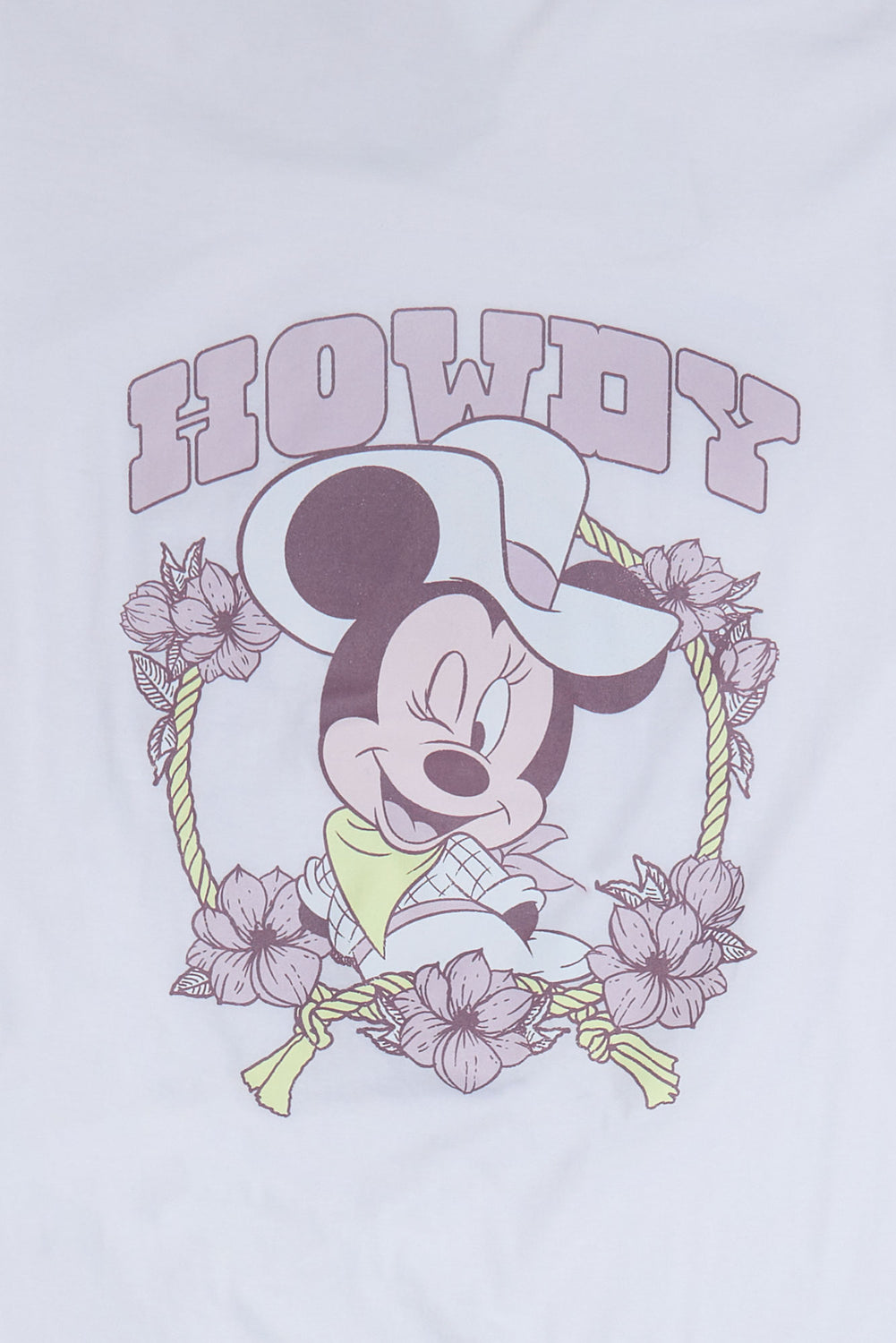 T-shirt coupe boyfriend imprimé Howdy Minnie Mouse T-shirt coupe boyfriend imprimé Howdy Minnie Mouse