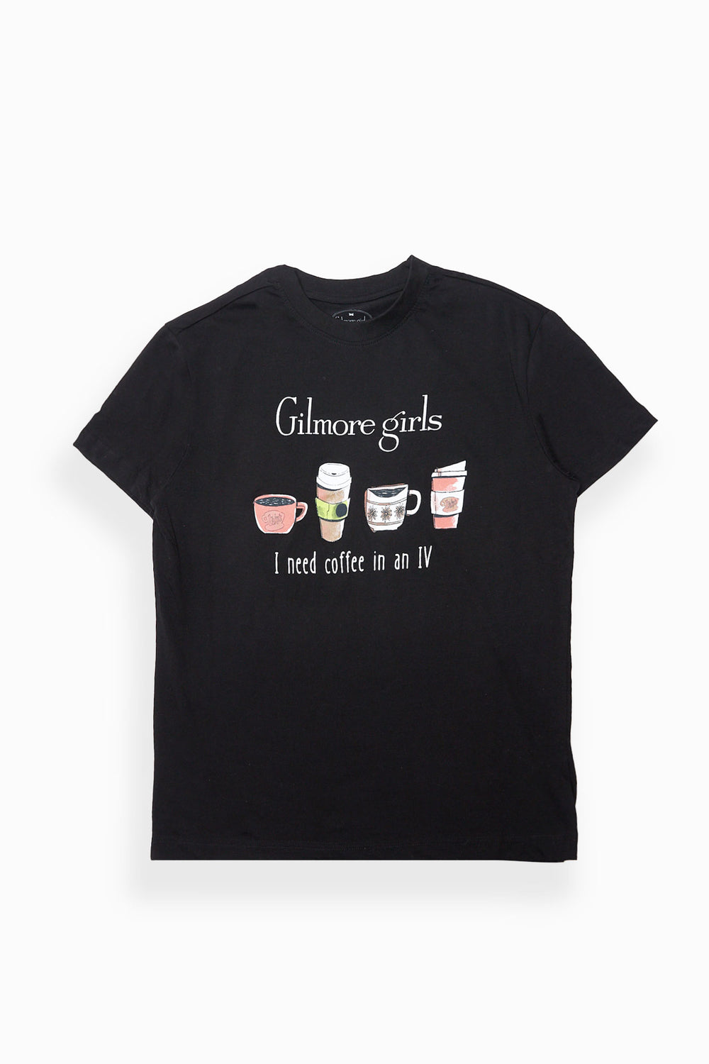 T-shirt coupe boyfriend imprimé Gilmore Girls I Need Coffee In An IV T-shirt coupe boyfriend imprimé Gilmore Girls I Need Coffee In An IV