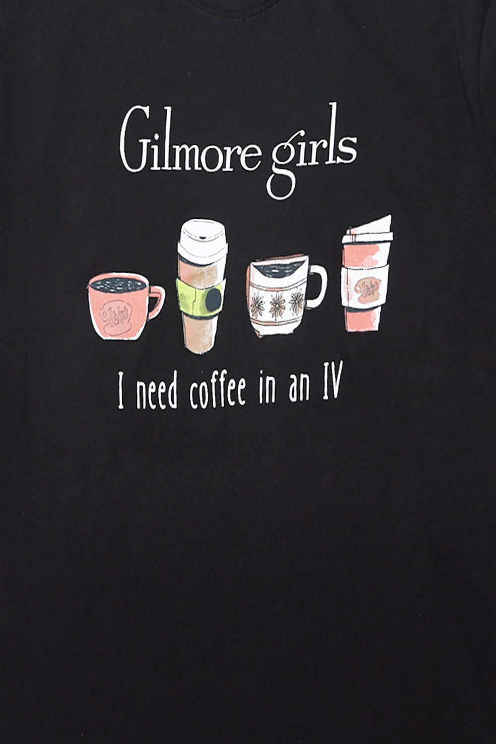 T-shirt coupe boyfriend imprimé Gilmore Girls I Need Coffee In An IV T-shirt coupe boyfriend imprimé Gilmore Girls I Need Coffee In An IV - West49