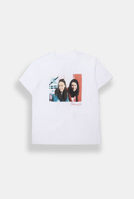 T-shirt coupe boyfriend imprimé Gilmore Girls Rory et Lorelai