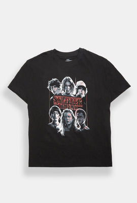 T-shirt coupe boyfriend imprimé Stranger Things
