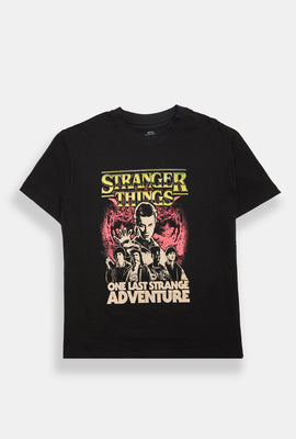 T-shirt coupe boyfriend imprimé Stranger Things