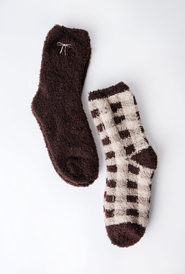 Chaussettes en peluche douce paquet de 2