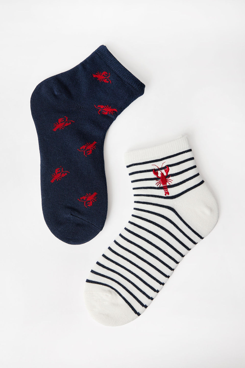 Embroidered Boyfriend Crew Socks 2-Pack Embroidered Boyfriend Crew Socks 2-Pack