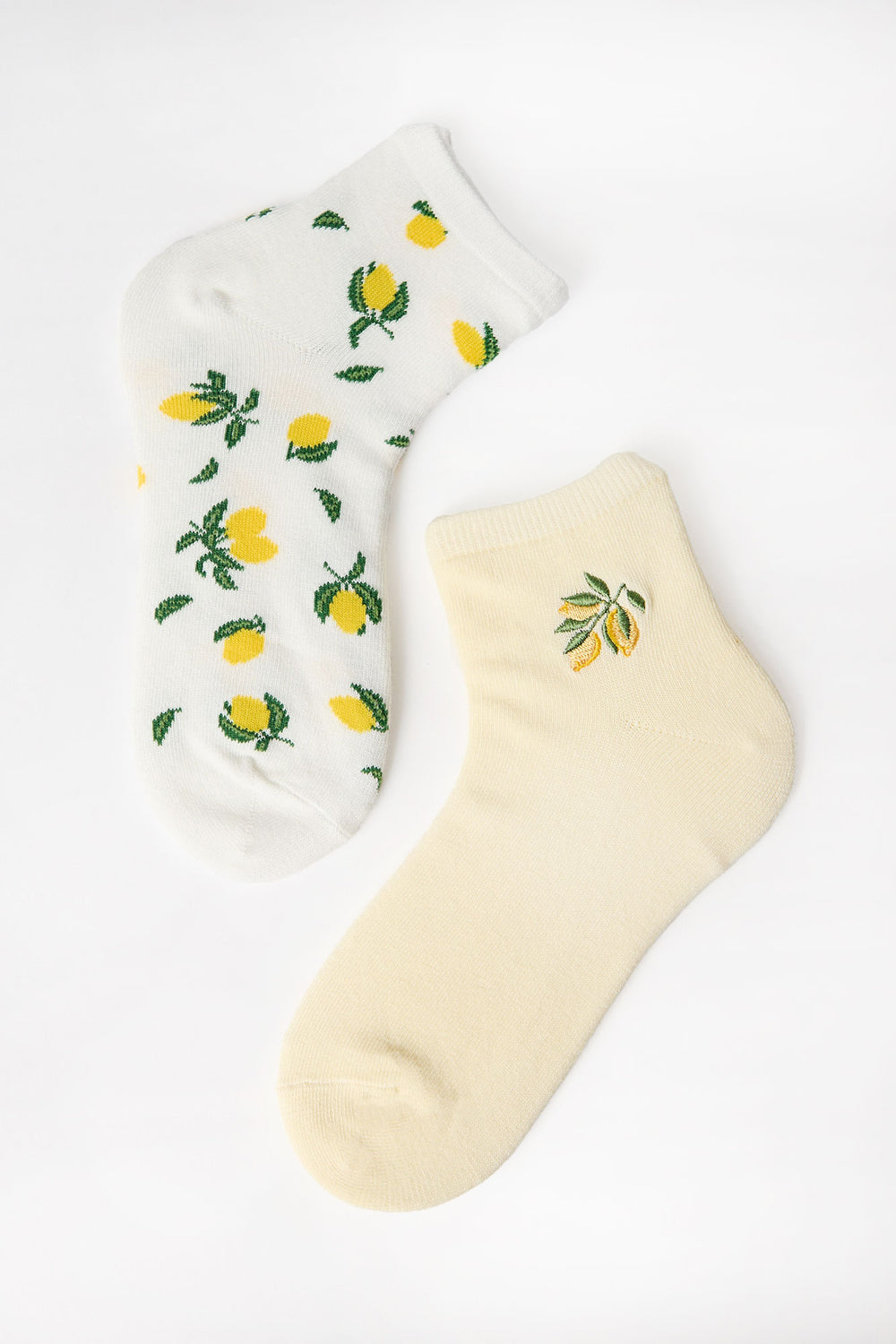 Embroidered Boyfriend Crew Socks 2-Pack Embroidered Boyfriend Crew Socks 2-Pack